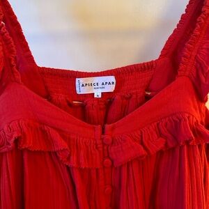 Apiece Apart cherry red cotton tank